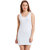 Hypernation Women's A-line Light Blue, White Dress