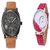 Curren Black Dail and Mxre Red Women Couple Watches for Men and Women