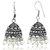 Spargz New Stylish Oxidize Silver White Pearl Jumki Earrings For Wedding  Party AIER 961