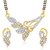 VK Jewels Amazzing Gold And Rhodium Plated Mangalsutra  pendant set with Earrings-MP1052G [VKMP1052G]