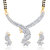 VK Jewels Alliance Gold And Rhodium Plated Mangalsutra  Pendant Set with Earrings-MP1172G [VKMP1172G]