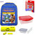 ShaRivz School Bag with Pencil Box, Leak Proof Lunch and Free Natraj Cryons (Colour May Vary)