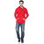 Demokrazy Men's Red Hooded Sweatshirt