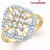 Meenaz Gold Plated Cubic Zirconia (Cz) Silver,Gold Rings For-Women