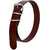 Crazy Zone Stylish Plain Smooth Leather Brown Dog Collar Belt (UK-DG01-Brown)