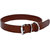 Crazy Zone Stylish Plain Smooth Leather Brown Dog Collar Belt (UK-DG01-Brown)