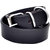 Crazy Zone Stylish Plain Smooth Leather Black Dog Collar Belt (UK-DG02-Black)