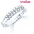 MEENAZ DOUBLE ROW RHODIUM PLATED CZ FINGER RING FR132