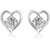 Shiyara Jewells 92.5 Sterling Silver Solitaire Valentine Heart Stud Earrings made with Swarowski Zirconia ER07005