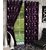 Home Luxurious Set of 2 Multi-color (Purple) Printed Eyelet Long door Curtains