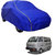 Auto Shelter Parachute Double Stitched Fusion (Royal Blue With Yellow Striped) Car Body Cover For Maruti Suzuki Omni