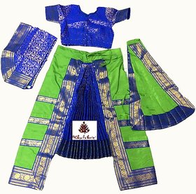 BHARATANATYAM READYMADE GREEN colour PROFESSIONAL COSTUME