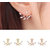 Crown Mall New Fashion Crystal Leaf Gold Earrings Jacket Earrings Back Cuff Clip Stud Earring