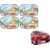 Auto Hub Tom n Jerry Car Window Sunshades For Chevrolet Spark - Pack of 4