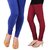 Stylobby Blue and Maroon Viscose pack of 2 Leggings