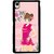 Fuson Designer Phone Back Case Cover Sony Xperia M4 Aqua( Girl In A Pink Dress )
