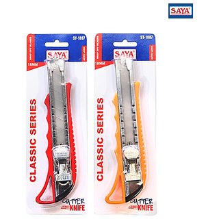 Buy Saya Cutter Knife Deluxe (Set Of 10 Pcs) Online @ ₹400 from ShopClues