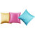 JBK Arts Classic Plain Satin Cushion Covers (12x12 inch, Golden  Pink  Light Blue)
