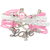 Alpha Man LOVE KEYHeart,Peace Bracelet in Pink and White Colour