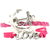 Alpha Man  LOVEAnchor,Peace Bracelet in Pink and White Colour