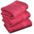 BELLZ COTTON SET OF 3 BATH TOWELS(3 red)