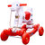 Abasr White And Red Plastic Rocking Ride On Horse