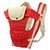 1 Pc Adjustable Hands-Free 4-in-1 Baby Carrier with Comfortable Head Support  Buckle Straps - Color Red