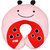 Ole Baby Ladybug Face Neck Support Pillow, Children'S Neck Pillow, Soft And Plush,Pink 0-12 Months