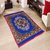 SNS COMBO OF BLUE QUILTED CARPET WITH SINGLE BED SHEET  2 DOOR MATS