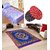 SNS COMBO OF BLUE QUILTED CARPET WITH SINGLE BED SHEET  2 DOOR MATS