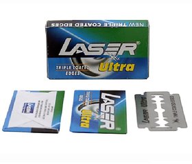 LASER Ultra Double Edge Safety Razor Blades New Triple Coated Edges (Pack of 5) 250pcs