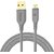 Tizum XL- 6.5 Feet Gold Plated Micro-USB to USB Cable - High Speed, Quick Charge 2.4 Amp  Data Sync (Gray)
