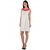 Westrobe Women White Georgette Dress With Pink Net