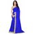 Meia Blue Lycra Lace Saree With Blouse