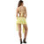 Stunning  3-Piece Yellow  Color Ruffled Neck  Sarong Set With Matching Boyleg Bottom