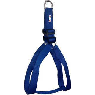 Petshop7 Nylon Blue Dog Harness Blue 1 Inch - Blue (Chest Size  24-29 Inch)