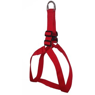 Petshop7 Nylon Dog Harness 1 Inch - Red (Chest Size  24-29 Inch) - Medium