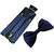 Ws deal Unisex Navy Blue Suspender And Navy Blue Bow (combo pack)