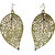 Carved Leaf Earrings By GoGlamour for Casual, Everyday & Party Wear (Gold)(Metal)