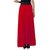 Rosella Red Plain Flared Skirt for Women