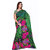 Ishita Fashions Green Chiffon Printed Saree With Blouse