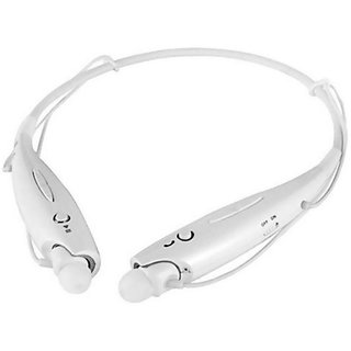 KSJ HBS 730 bluetooth headset with mic and music controls on headset - White