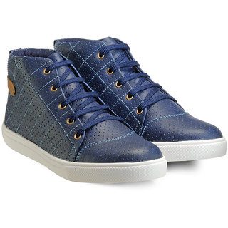 Juan David Men Blue Lace-up Casual Shoes