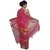 Banarasi Silk Works Pink Cotton Embroidered Saree With Blouse