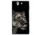 Fuson Designer Phone Back Case Cover Sony Xperia Z ( Black And White Lion'S Face )