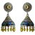 Elegant meenakari silver plated pearl tokri jhumki earring set-408