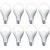 MR Lights B22 3-Watt Warm White LED Bulb (Pack of 8, White)