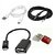 Combo Of Portable Card Reader+Data Cable+Aux Cable+OTG Cable - Set of 4