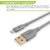 Tizum XL- 6.5 Feet Gold Plated Micro-USB to USB Cable - High Speed, Quick Charge 2.4 Amp  Data Sync (Gray)