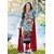 Fabliva Multicolor Polycotton Printed Kurta  Churidar Dress Material (Unstitched)